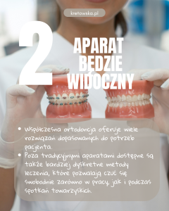 czy aparat ortodontyczny będzie widoczny